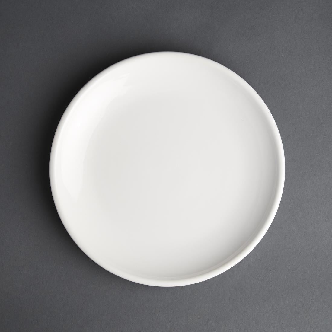 Assiettes plates blanches Olympia Café 205mm (lot de 12) — CG353