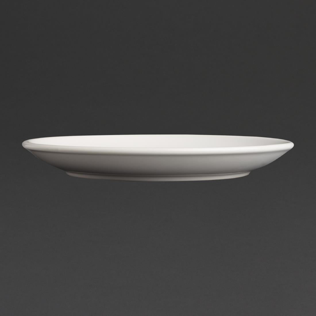 Assiettes plates blanches Olympia Café 205mm (lot de 12) — CG353