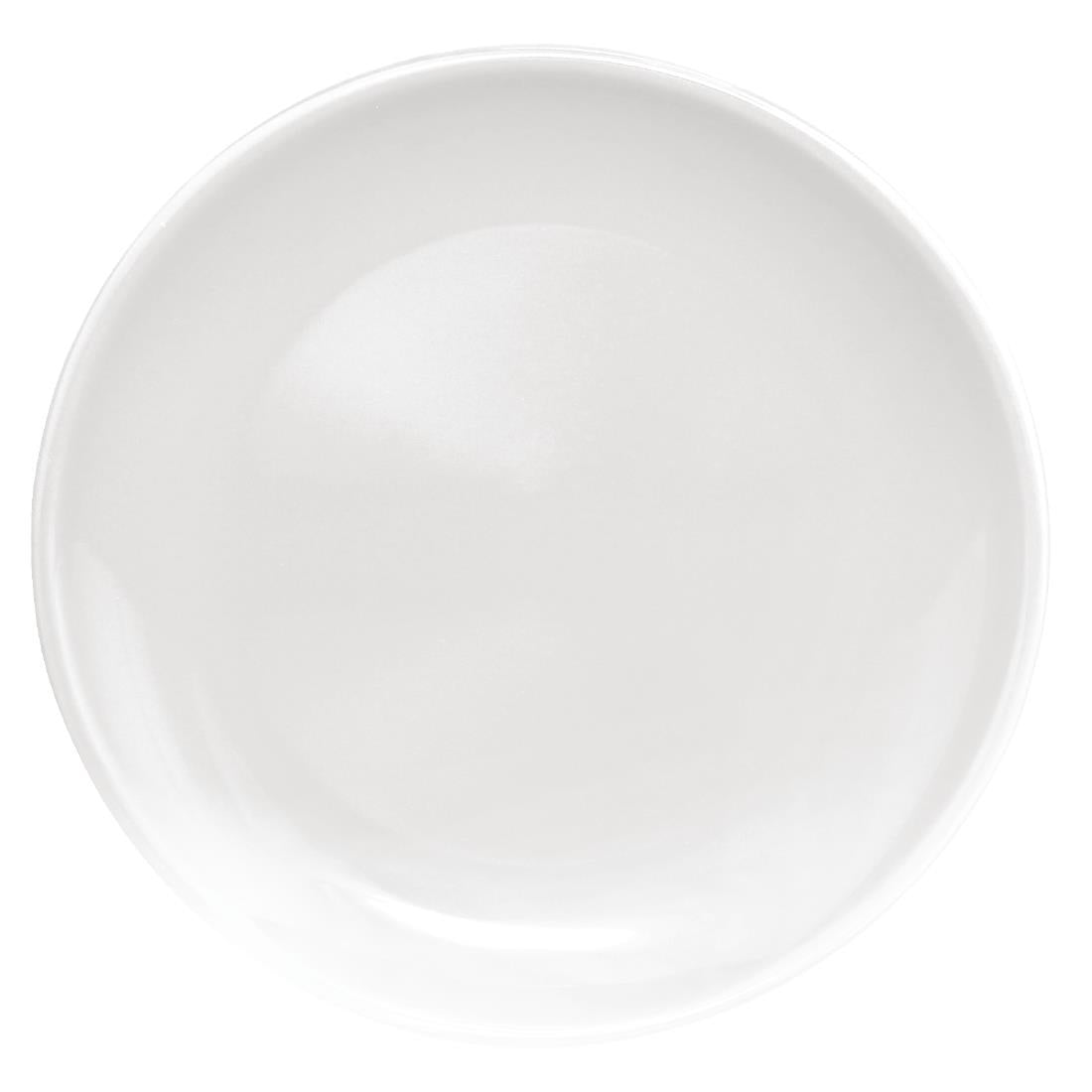 Assiettes plates blanches Olympia Café 205mm (lot de 12) — CG353