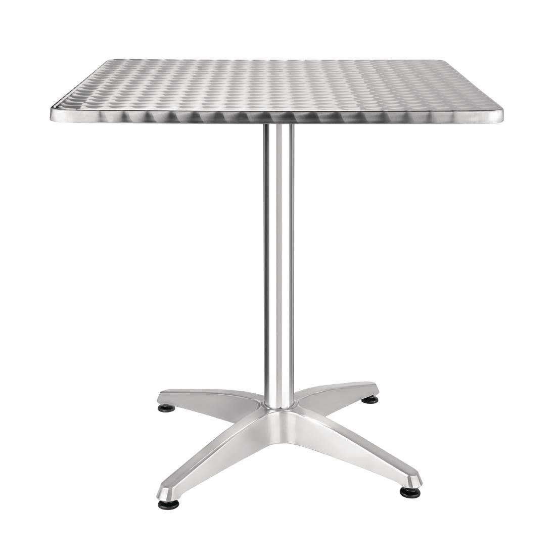 Table bistro carrée Bolero acier inoxydable 700mm — CG834