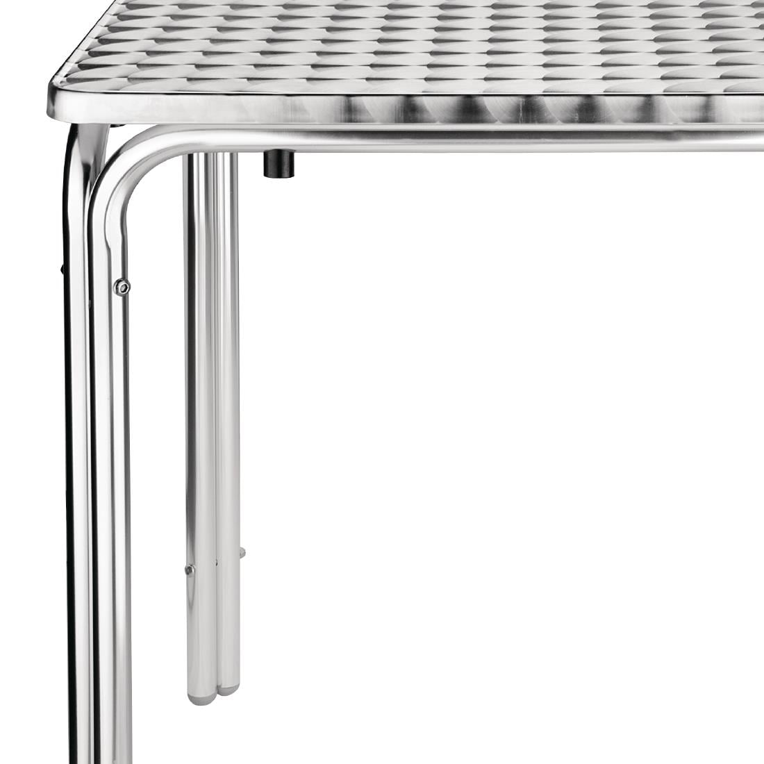 Table carrée inox et aluminium Bolero 600mm — CG837