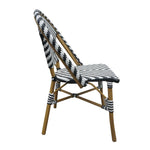 Chaises style parisien en rotin PE Bolero noires (lot de 2) — CH111