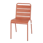 Chaises à lattes en acier Bolero terracotta (lot de 4) — CK063
