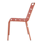 Chaises à lattes en acier Bolero terracotta (lot de 4) — CK063