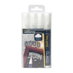 Marqueurs craie waterproof Securit (verre+ ardoise) pointe 2-6mm blancs (lot de 4) — CK295
