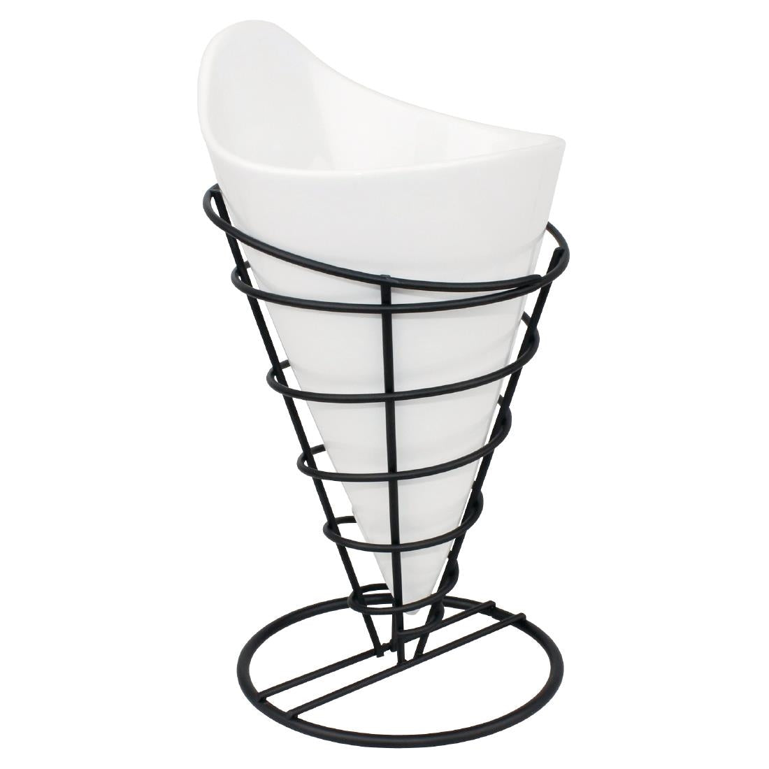 Support conique pour frites noir Olympia — CL319