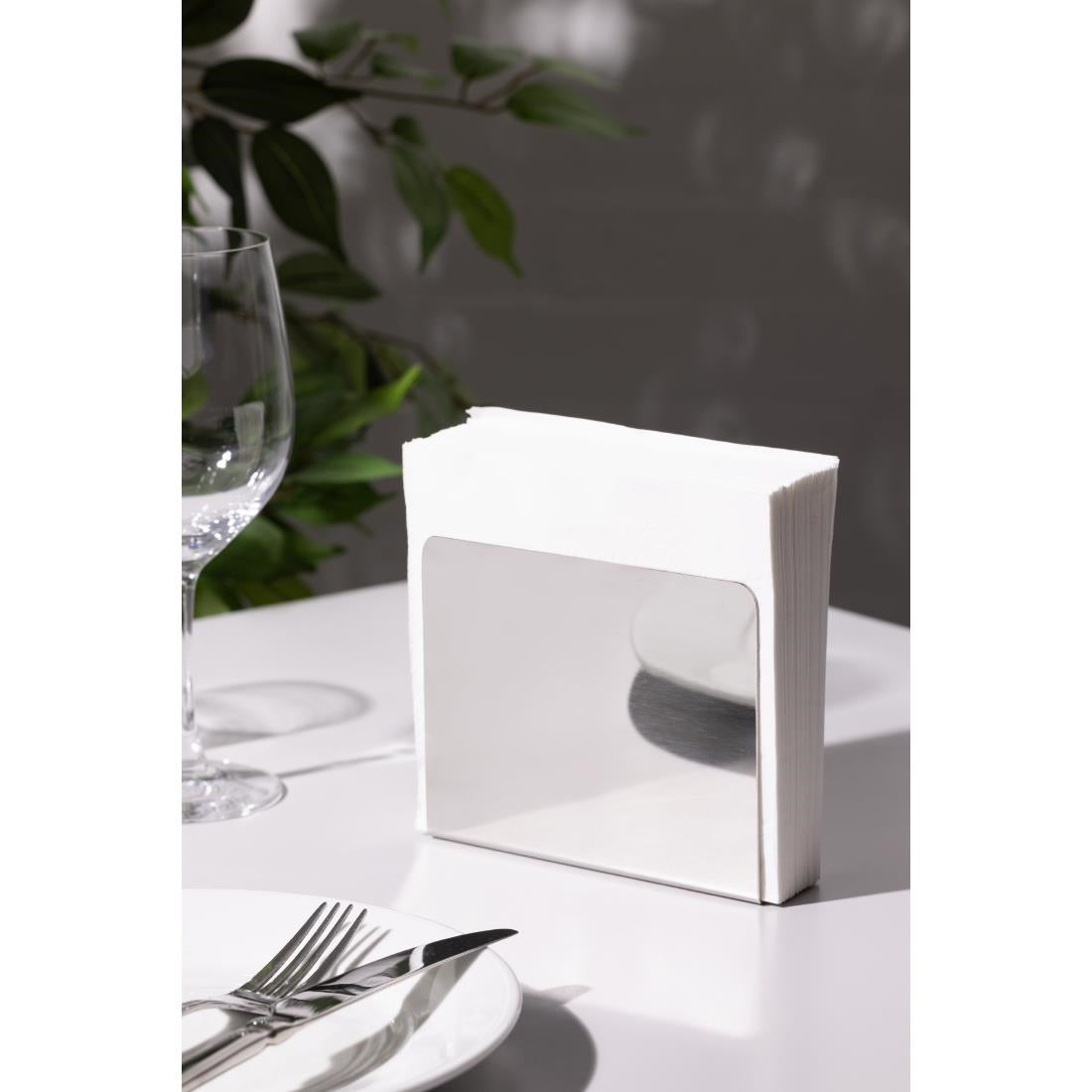 Porte-serviettes inox carré Olympia — CL337