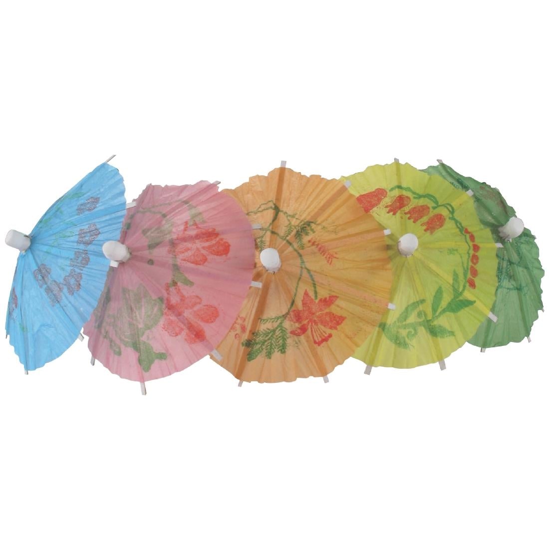 Parasols en papier de différentes couleurs Fiesta Recyclable (lot de 144) — CL443