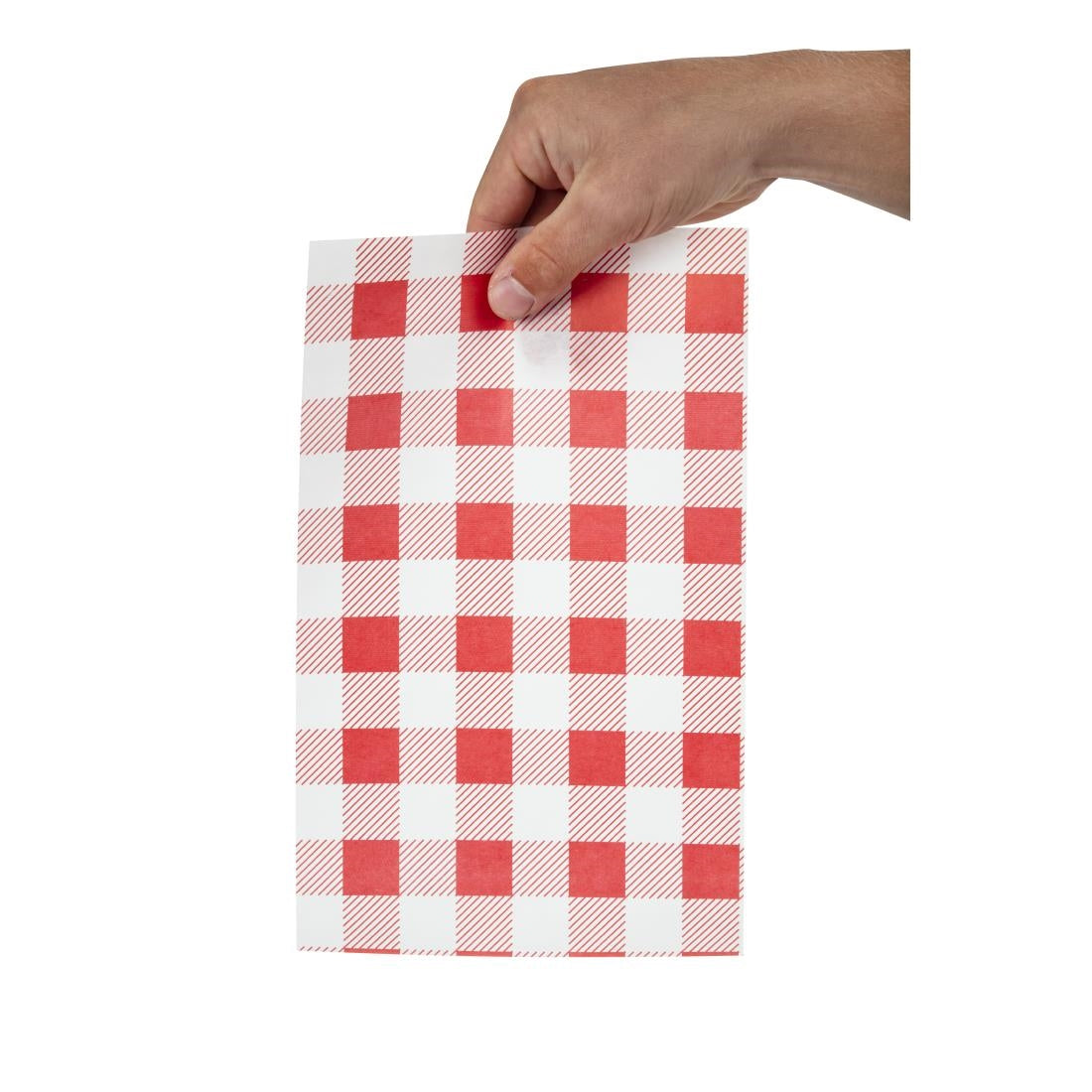 Papier ingraissable vichy rouge 190 x 310mm (lot de 200) — CL658
