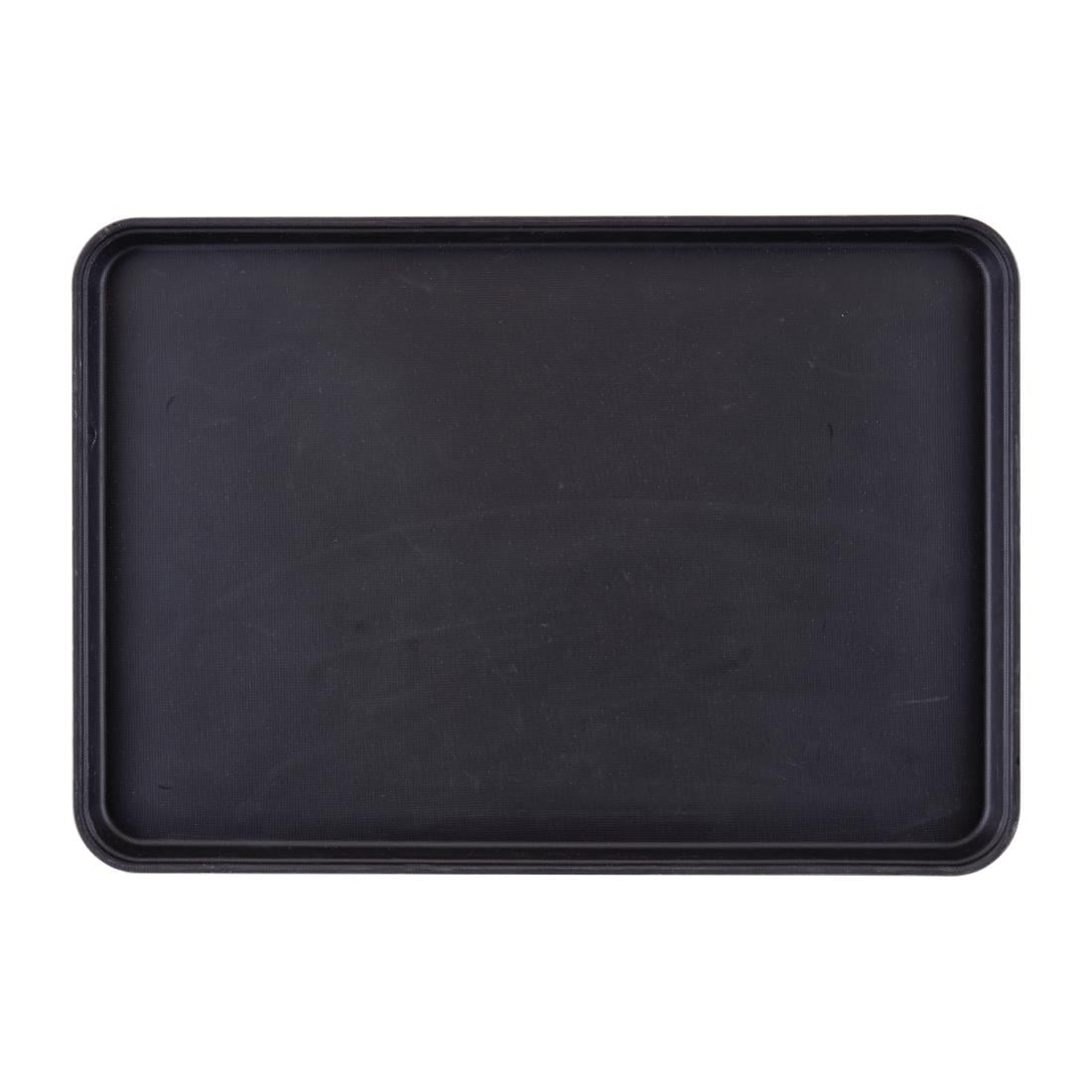 Plateau de service rectangulaire fibre de verre antidérapant Camtread Cambro noir 450x650mm  — CL930