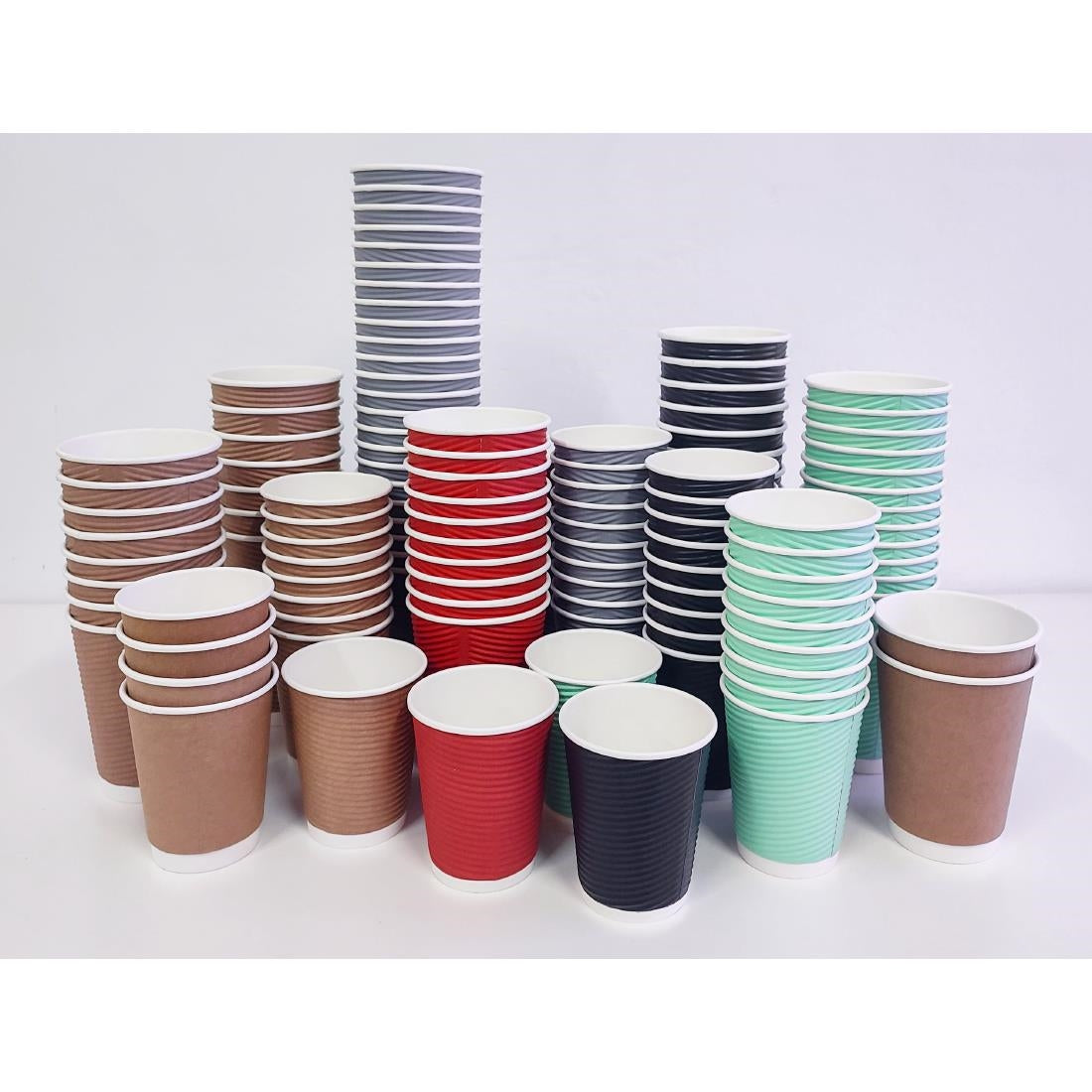 Gobelets boissons chaudes kraft paroi isolante ondulée Fiesta Recyclable 340ml (lot de 25) — GP445