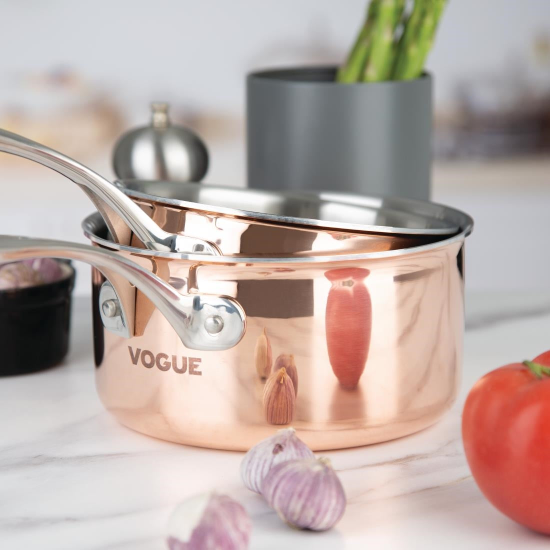 Casserole en cuivre 3 couches induction Vogue 180mm — CM675