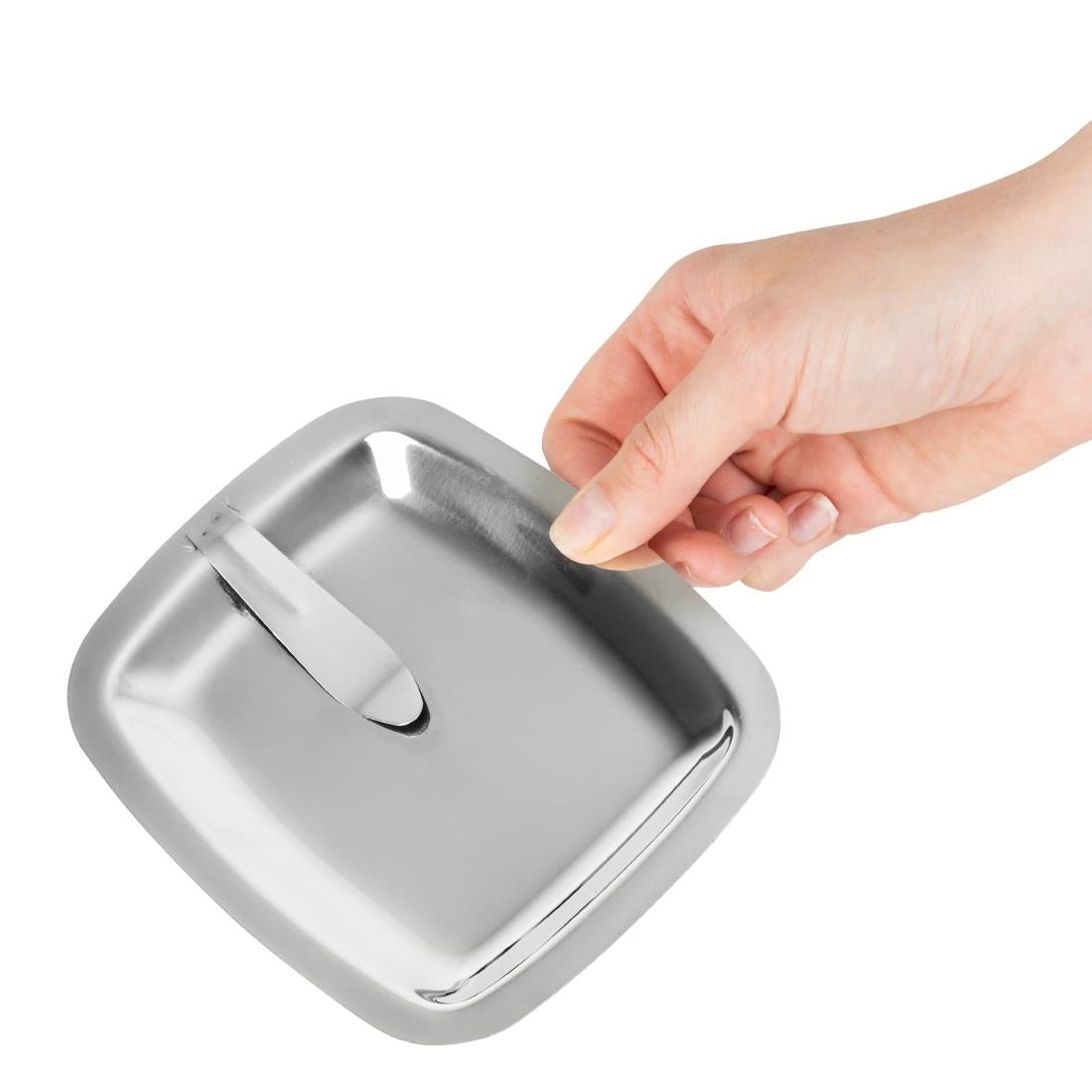 Plateau addition inox avec clip Olympia — CM759