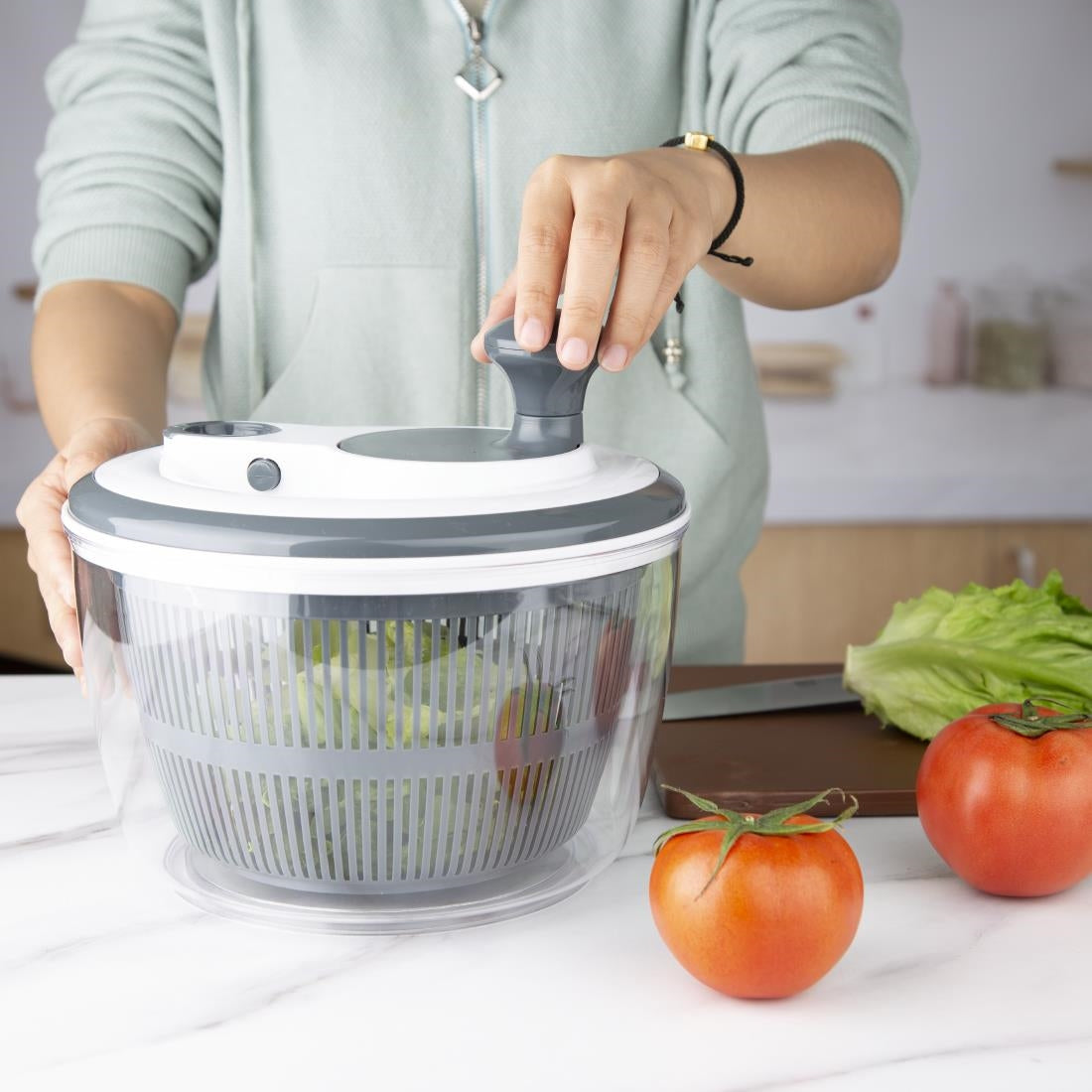 Essoreuse à salade Vogue grise 4,5L — HW011