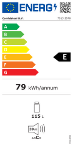 Étiquette énergétique officielle — Combisteel 7013.2570 — classe E