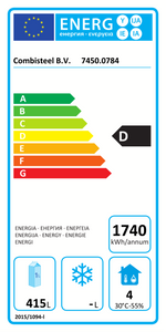 Étiquette énergétique officielle — Combisteel 7450.0784 — classe D