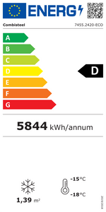 Étiquette énergétique officielle — Combisteel 7455.2420 — classe D