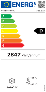 Étiquette énergétique officielle — Combisteel 7455.2660 — classe D