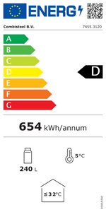 Étiquette énergétique officielle — Combisteel 7455.3120 — classe D