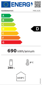 Étiquette énergétique officielle — Combisteel 7455.3125 — classe D