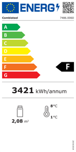 Étiquette énergétique officielle — Combisteel 7486.0060 — classe F