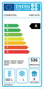 Étiquette énergétique officielle — Combisteel 7489.5370 — classe A