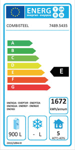 Étiquette énergétique officielle — Combisteel 7489.5435 — classe E