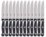 Couteau à steak arrondi Olympia Taverna manche noir (lot de 12) — CS716