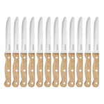 Couteaux à steak arrondis manche en bois d'acacia 100% FSC Olympia 121mm (lot de 12) — CS717