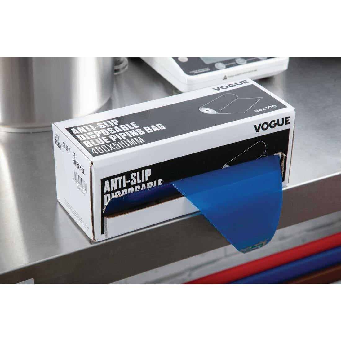Poches à douille jetables antidérapantes bleues Vogue (lot de 100) — CS803