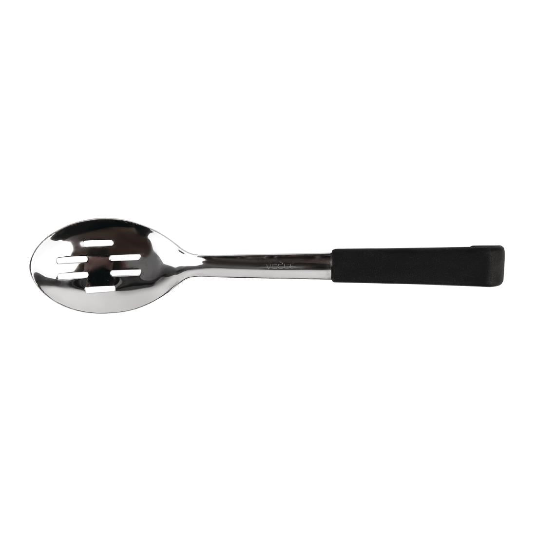 Cuillère de service perforée manche noir Vogue 34 cm — CS911