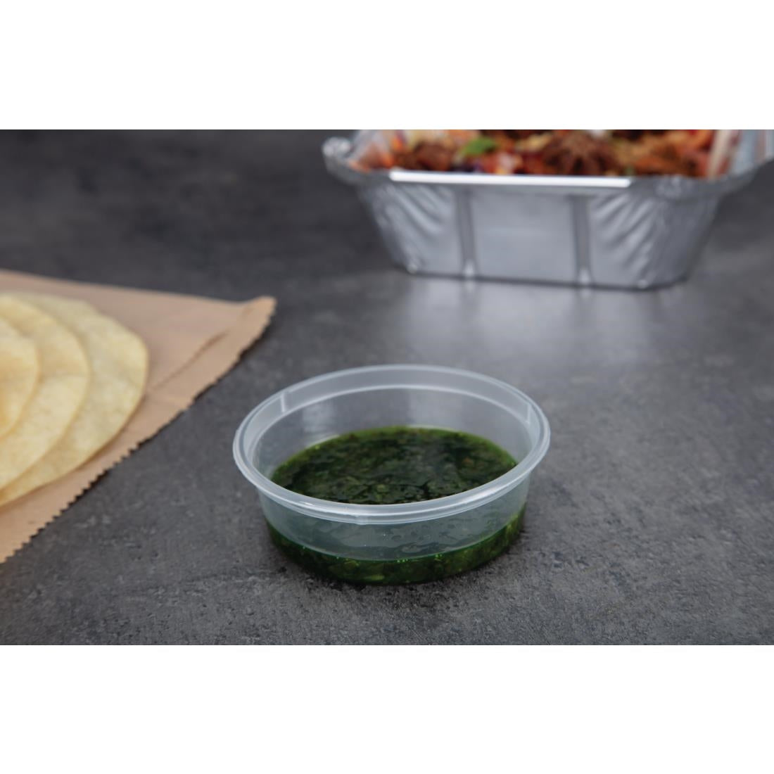 Pots à sauce micro-ondables en plastique Fiesta Recyclable 50ml (lot de 100) — CT285