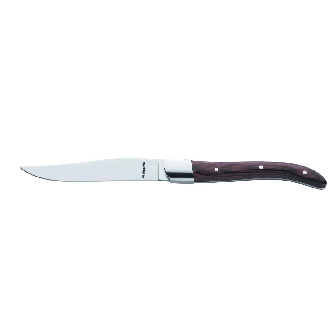 Couteaux à steak Amefa Royal palissandre (lot de 6) — CU065
