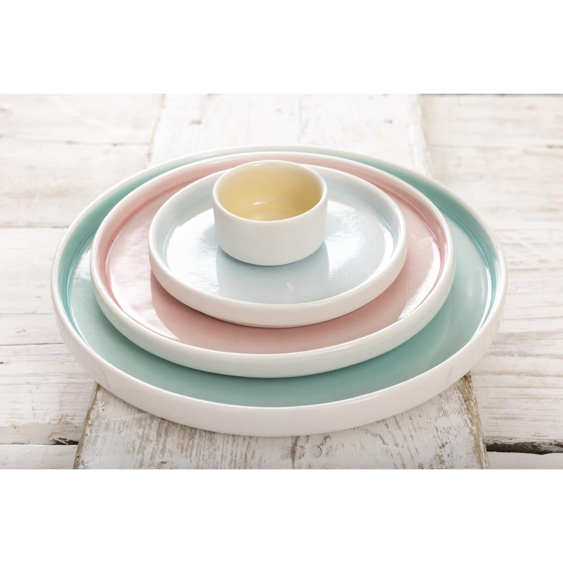 Assiettes Olympia Fondant Vertes 270mm (lot de 4) — CU434