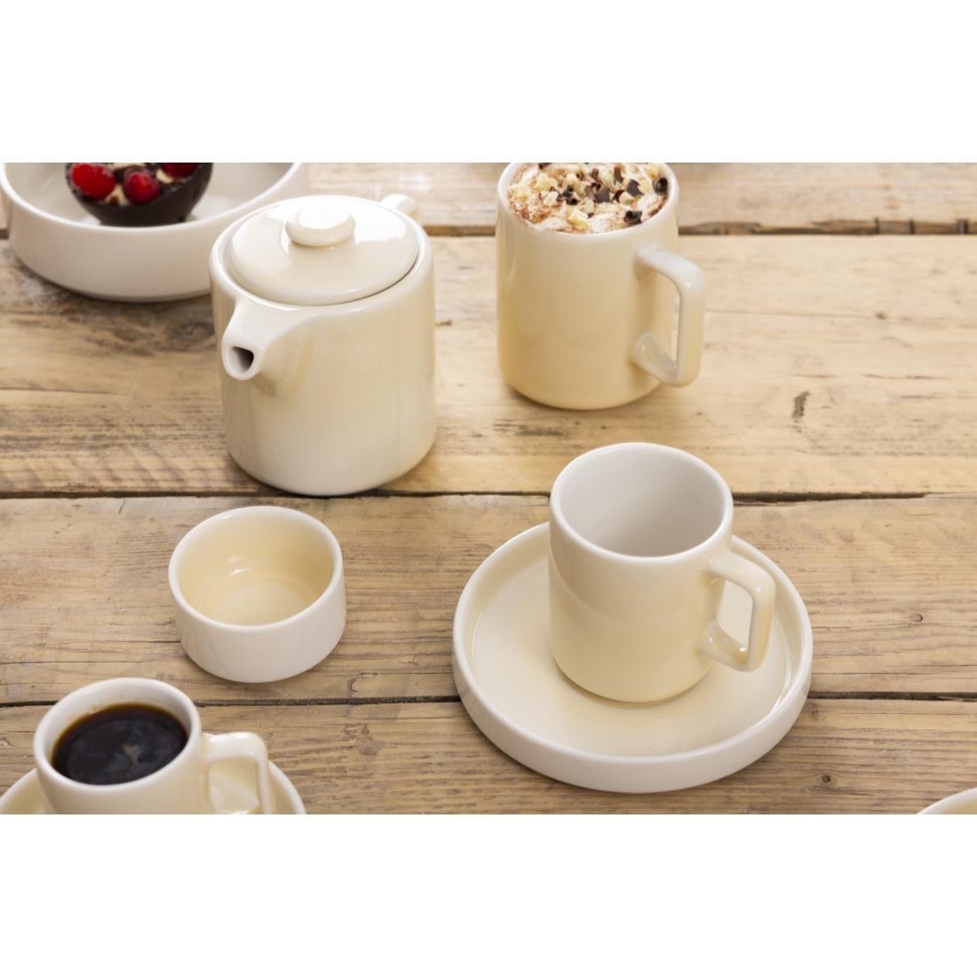 Soucoupes Olympia Fondant jaunes 135mm (lot de 6) — CU425