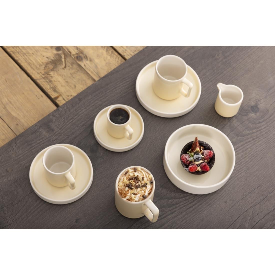 Soucoupes Olympia Fondant jaunes 135mm (lot de 6) — CU425
