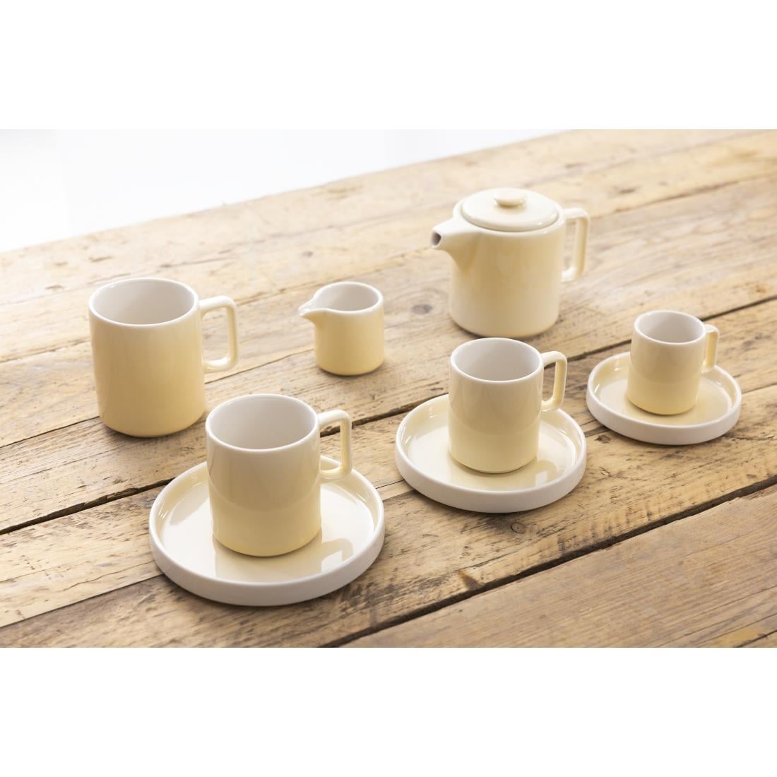 Soucoupes Olympia Fondant jaunes 135mm (lot de 6) — CU425