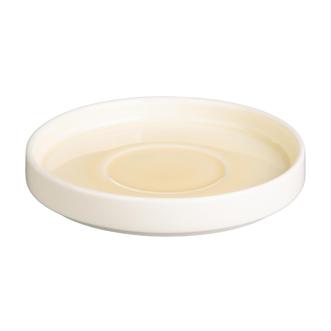Soucoupes Olympia Fondant jaunes 135mm (lot de 6) — CU425