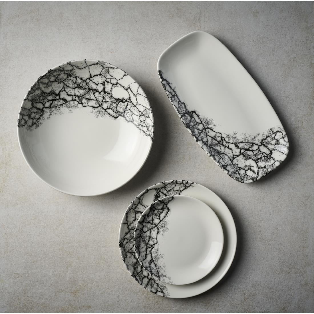 Assiettes rondes Churchill Kintsugi Accents Quartz Black Evolve 288mm (Lot de 12) — CU664