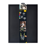 Ardoise murale cadre en bois noir avec feutre craie et fixations Securit 60x80cm — CU918