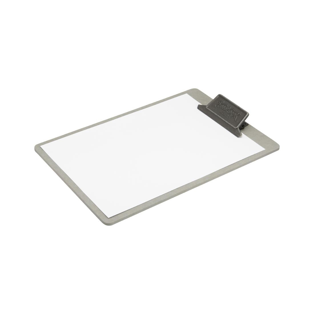 Planche porte-menu avec clip métal patiné "Food & Drink" Securit Vintage A4 — CU931