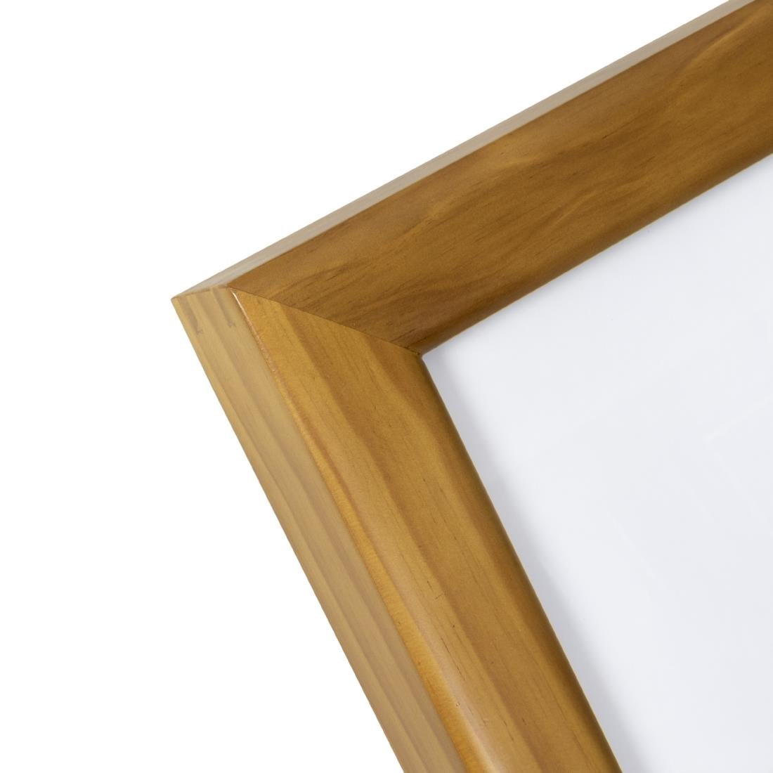 Porte-menu mural à LED blanches en teck Securit 4xA4 (sans poteau ni socle) — CU938