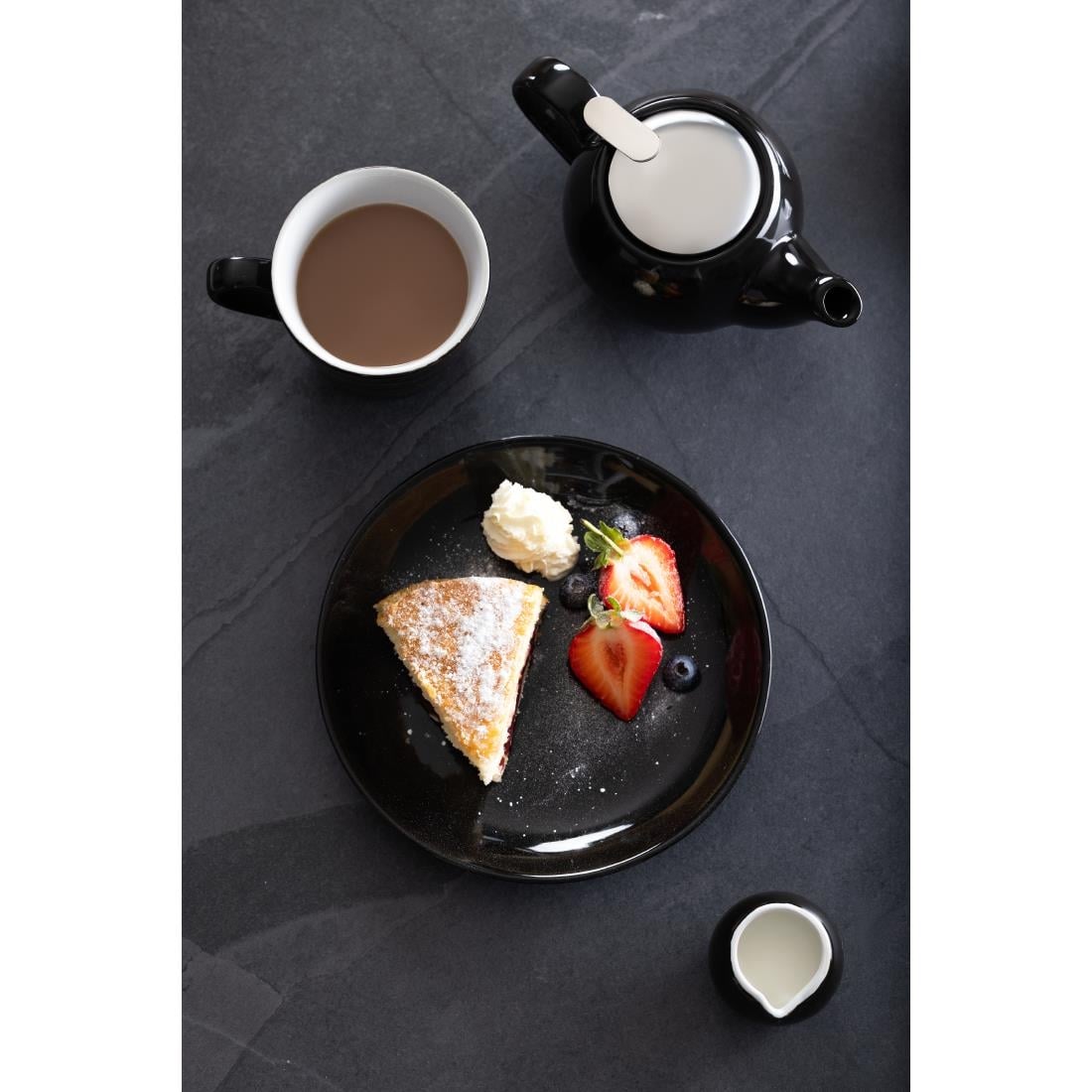 Mugs Aroma Olympia Café noirs 230ml (lot de 6) — CU960