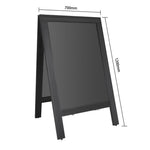 Panneau de trottoir avec cadre en bois noir Olympia 700x1200mm — CU993