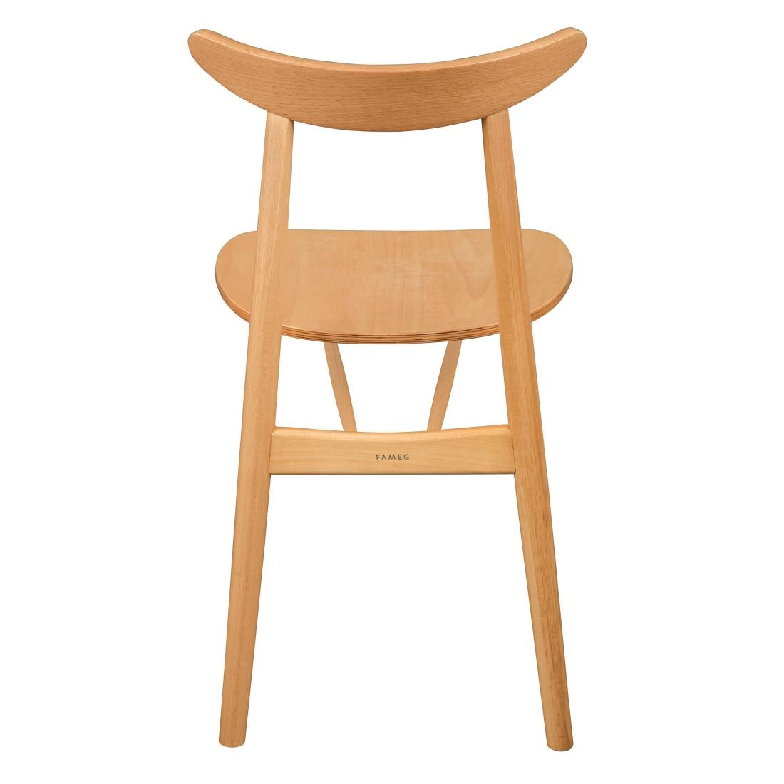 Chaises en bois courbé Fameg Cowhorn hêtre naturel (lot de 2) — CW007