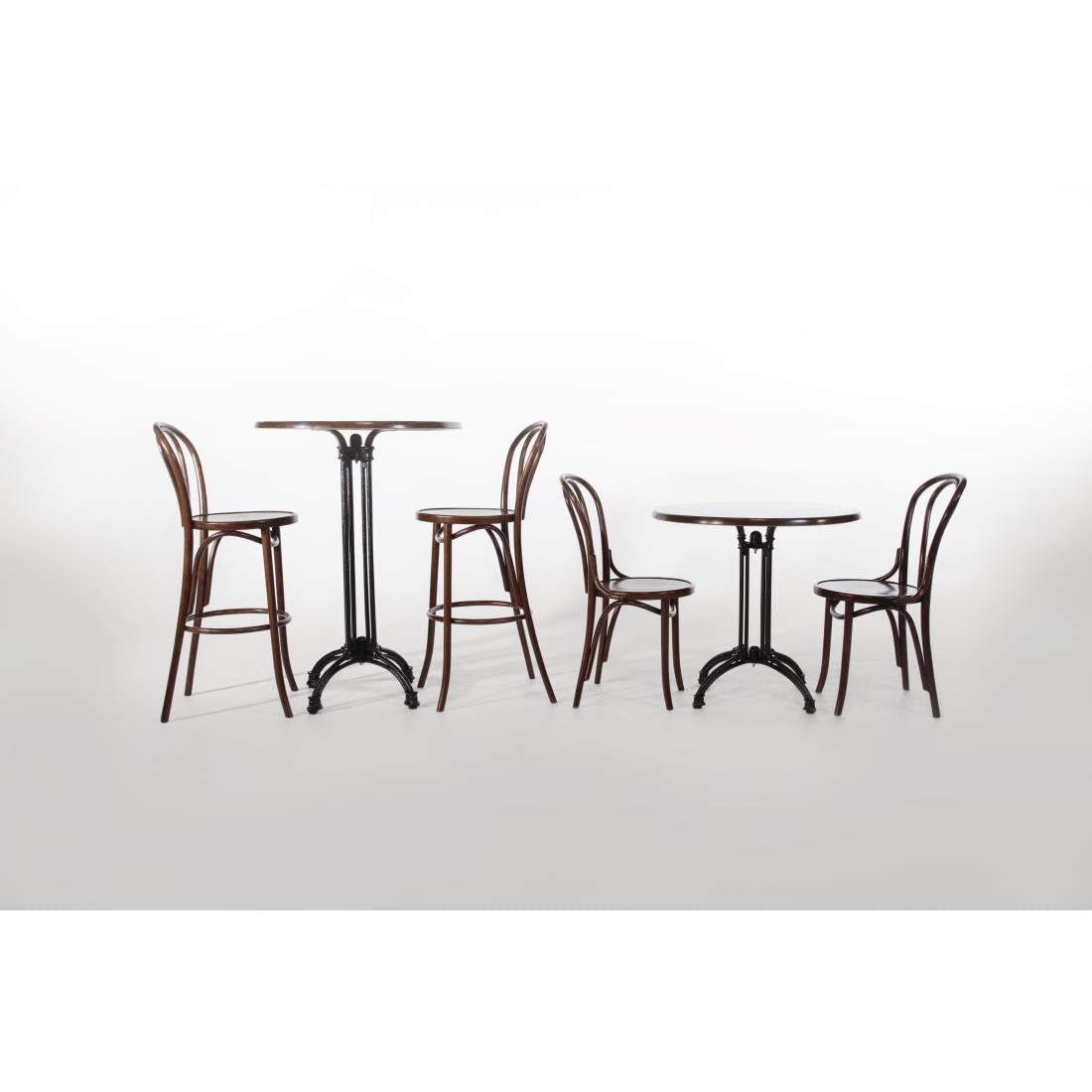 Chaises bistrot en bois courbé Fameg finition noyer (lot de 2) — CF139