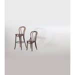 Tabouret haut bistro en bois courbé Fameg noyer — CW012