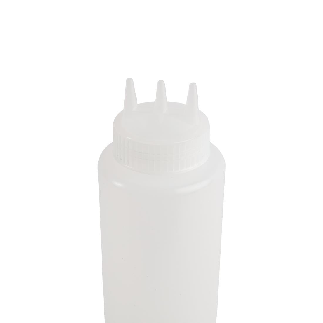 Bouteille souple transparente 3 embouts Vogue 908ml — CW726