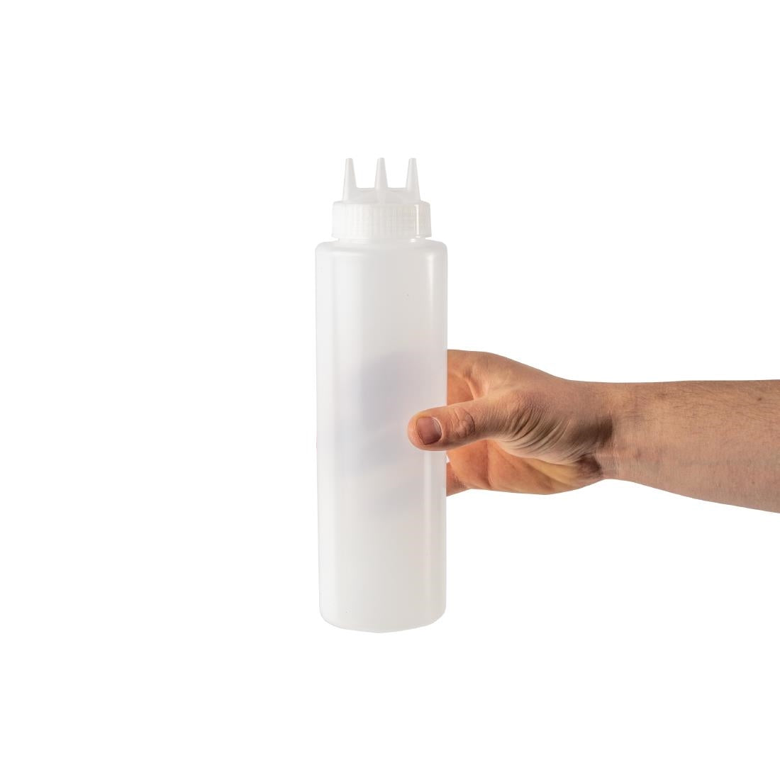 Bouteille souple transparente 3 embouts Vogue 908ml — CW726