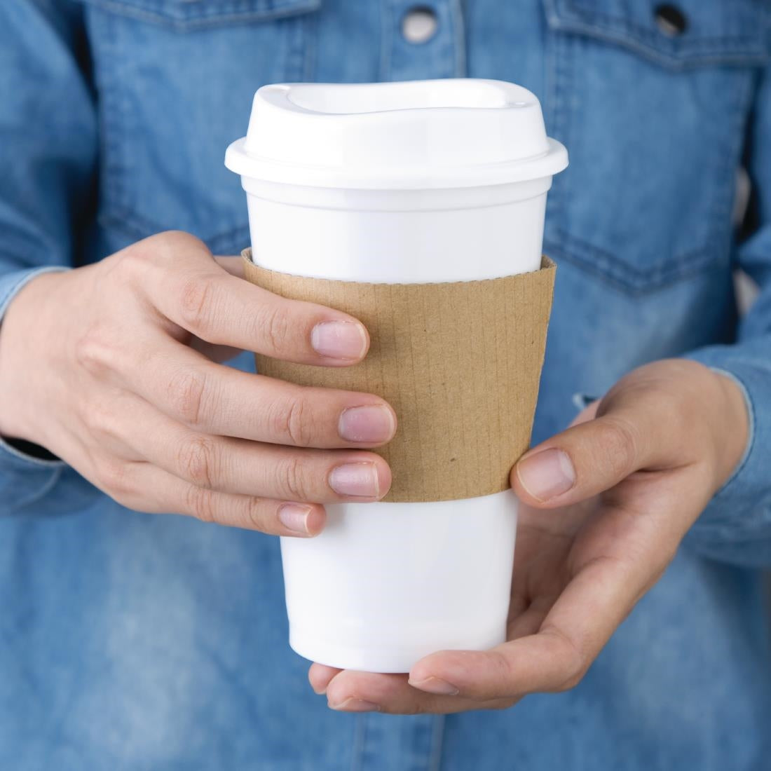 Gobelets à café réutilisables avec couvercles en polypropylène Olympia (lot de 25) — CW929